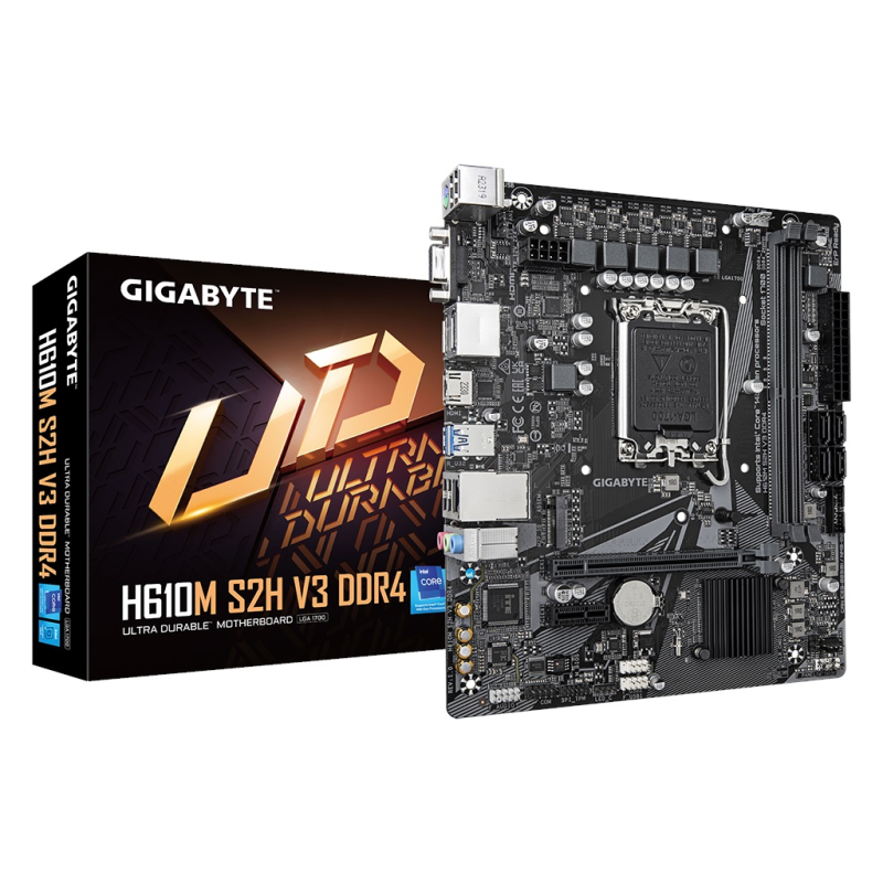 GIGABYTE%20H610M%20S2H%20V3,%20DDR4,%20rev1.0,%202xDDR4,%20M.2,%20D-SUB,%20HDMI,%20DP,%2012-13.14.Nesil,%20LGA1700%20Soket,%20Anakart