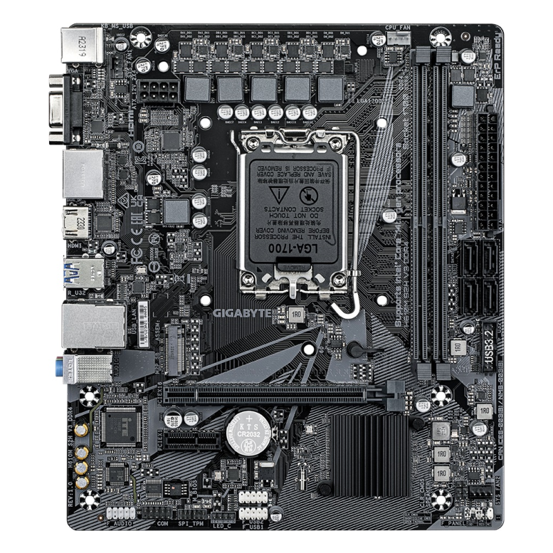 GIGABYTE%20H610M%20S2H%20V3,%20DDR4,%20rev1.0,%202xDDR4,%20M.2,%20D-SUB,%20HDMI,%20DP,%2012-13.14.Nesil,%20LGA1700%20Soket,%20Anakart