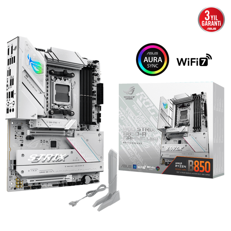 ASUS%20ROG%20STRIX%20B850-A%20GAMING%20WIFI7%20NEO,%204xDDR5,%20%204xM.2,%20HDMI,%20DP,%20Type-C,%20PCIe%205.0,%20Wi-Fi%207,%20Bluetooth%20v5.4,%20AM5%20Soket%20GAMING%20Anakart