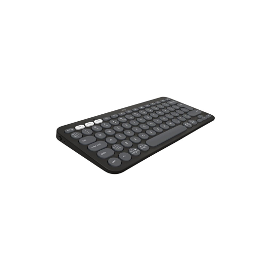 LOGITECH K380S, Pebble Keys 2,  Siyah, 920-011859, Bluetooth, Türkçe, Q, Multimedya, Mini Klavye