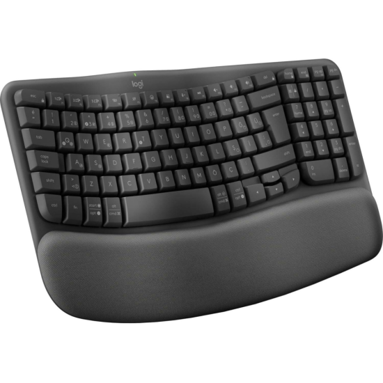 LOGITECH WAVE, 920-012311, Kablosuz, Türkçe Q, Multimedya, Dolgu Bileklikli Klavye