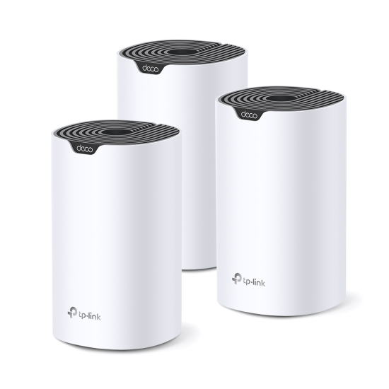 TP-LINK DECO-S7, AC1900, Üçlü Mesh, 600-1300Mbps, Dual Band, 3Port Gigabit Lan, 371m2 kapsama Alanı, Router, Geniş Alan İnternet Ağı Sağlayıcısı