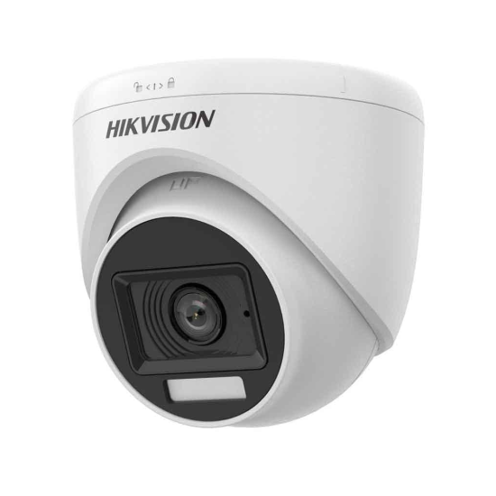 HIKVISION DS-2CE76D0T-LPFS 2Mpix, 20Mt Gece Görüşü, 2,8mm Lens, Hybrid Light, Dahili Mikrofon, Plastik Dome Kamera
