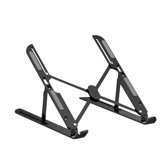 FRISBY FNC-5145ST, 10’’-15.6’’ Taşınabilir,  Katlanır, Notebook Standı, 10 Kademeli Ayarlanabilir Yükseklik, Alüminyum (Siyah)