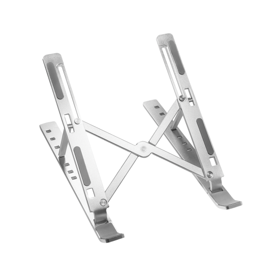 FRISBY FNC-5150ST, 10’’-15.6’’ Taşınabilir,  Katlanır, Notebook Standı, 7 Kademeli Ayarlanabilir Yükseklik, Alüminyum (Gümüş)