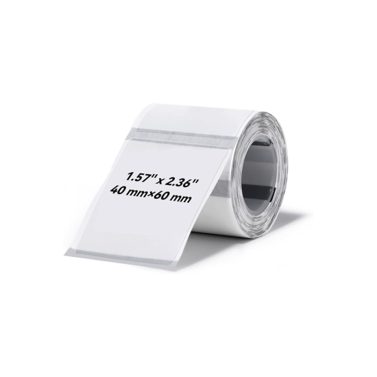 NIIMBOT T40 Etiket 40mm x 60mm 125 adet Şeffaf  (B1,B21S,B3S)