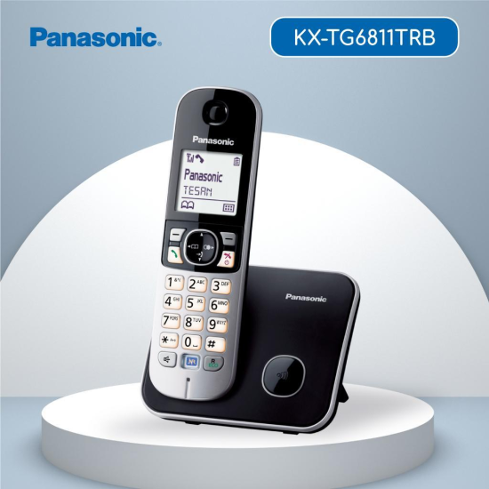 PANASONIC KX-TG6811 TELSİZ TELEFON (Gri) 18 Saat Konuşma, 170 Saat Bekleme, 120 Kişilik Rehber