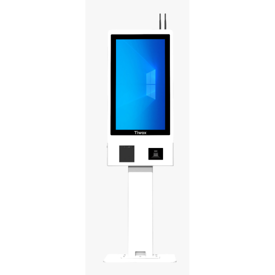 Tiwox K-3250W, 32’’ Led Panel, Intel i7 5.Gen, 16Gb Ram, 256Gb SSD, Wi-Fi, 80mm Barkod Yazıcı, 2D Okuyucu, KİOSK (Beyaz)