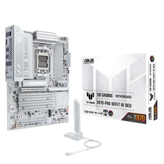 ASUS TUF GAMING B850-PRO WIFI7 W NEO, 4xDDR5, 3x M.2, HDMI, DP, Type-C, Wi-Fi 7, Bluetooth v5.4, AM5 Soket GAMING Anakart