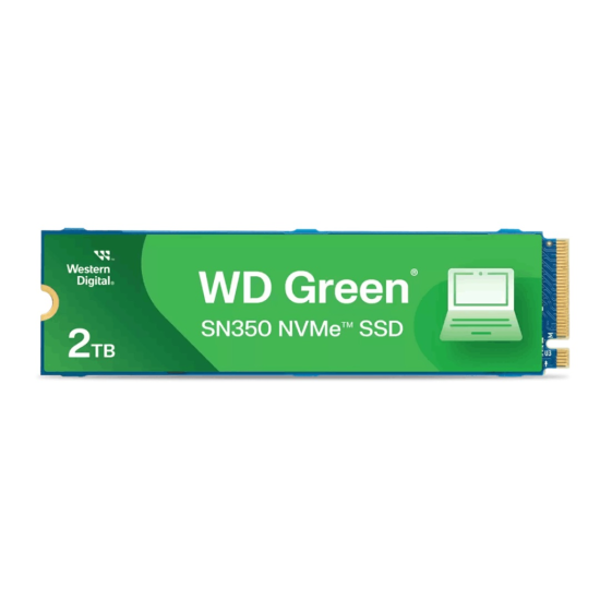 WD Green SN350, WDS200T3G0C, 2TB, 3200/3000, Gen4, NVMe PCIe M.2 2280,  SSD