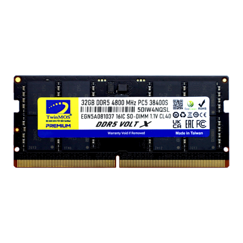 TwinMOS%20TMD532GB4800S40,%2032GB,%20DDR5,%204800MHz,%20%20CL40,%201.1V%20Notebook%20Ram